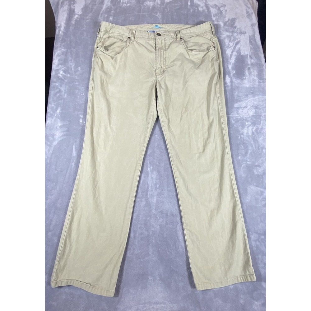 Tommy Bahama Boracay Pants Mens 40 x 29 Khaki Chino Stretch‎ Casual Comfort Golf